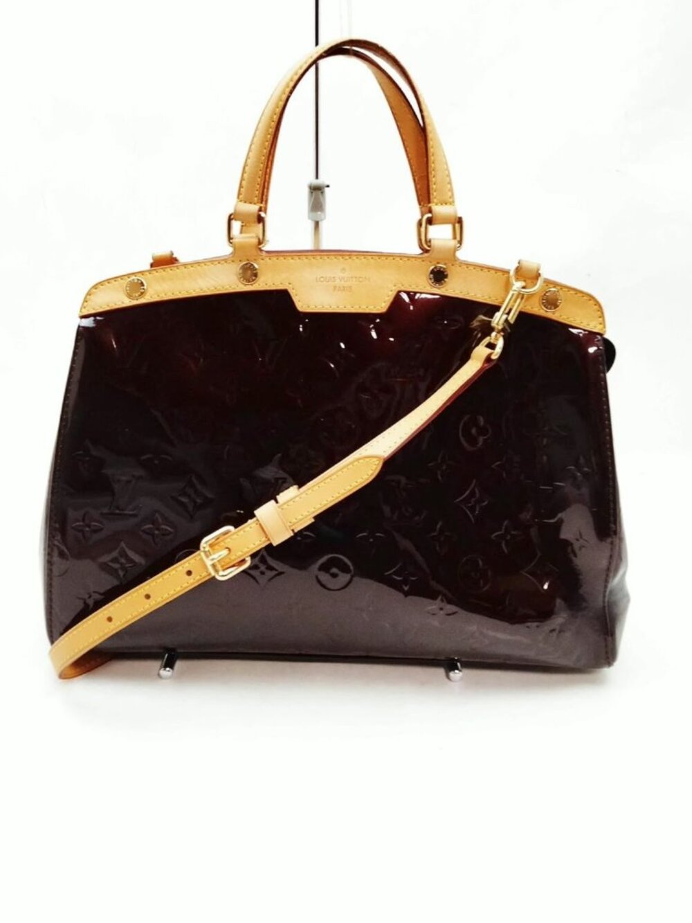 Authentic Louis Vuitton Brea MM Vernis Amarante Satchel Bag - Picture 2 of 9